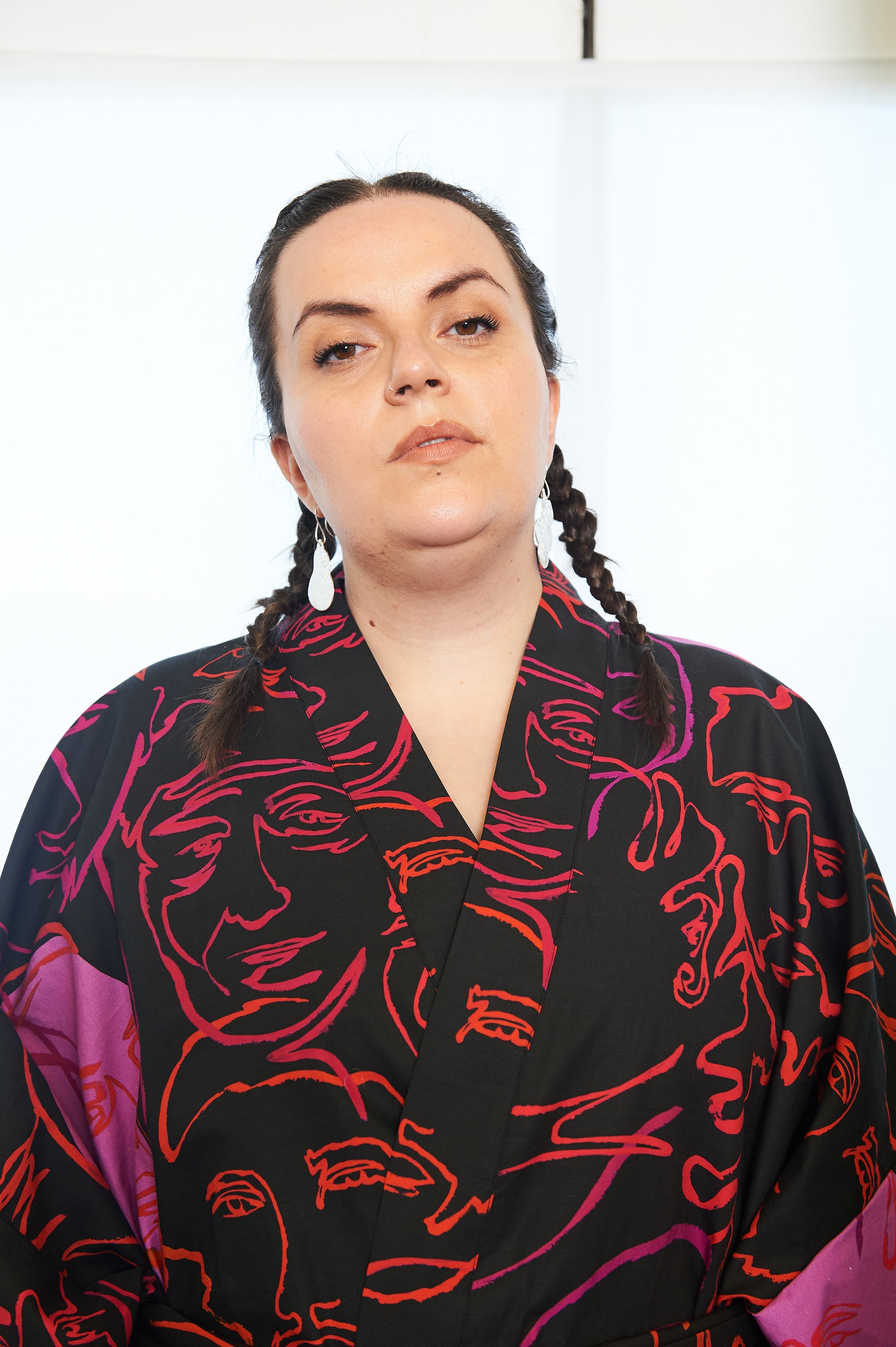 Magenta Robe in Organic Cotton / Hemp - SAMPLE