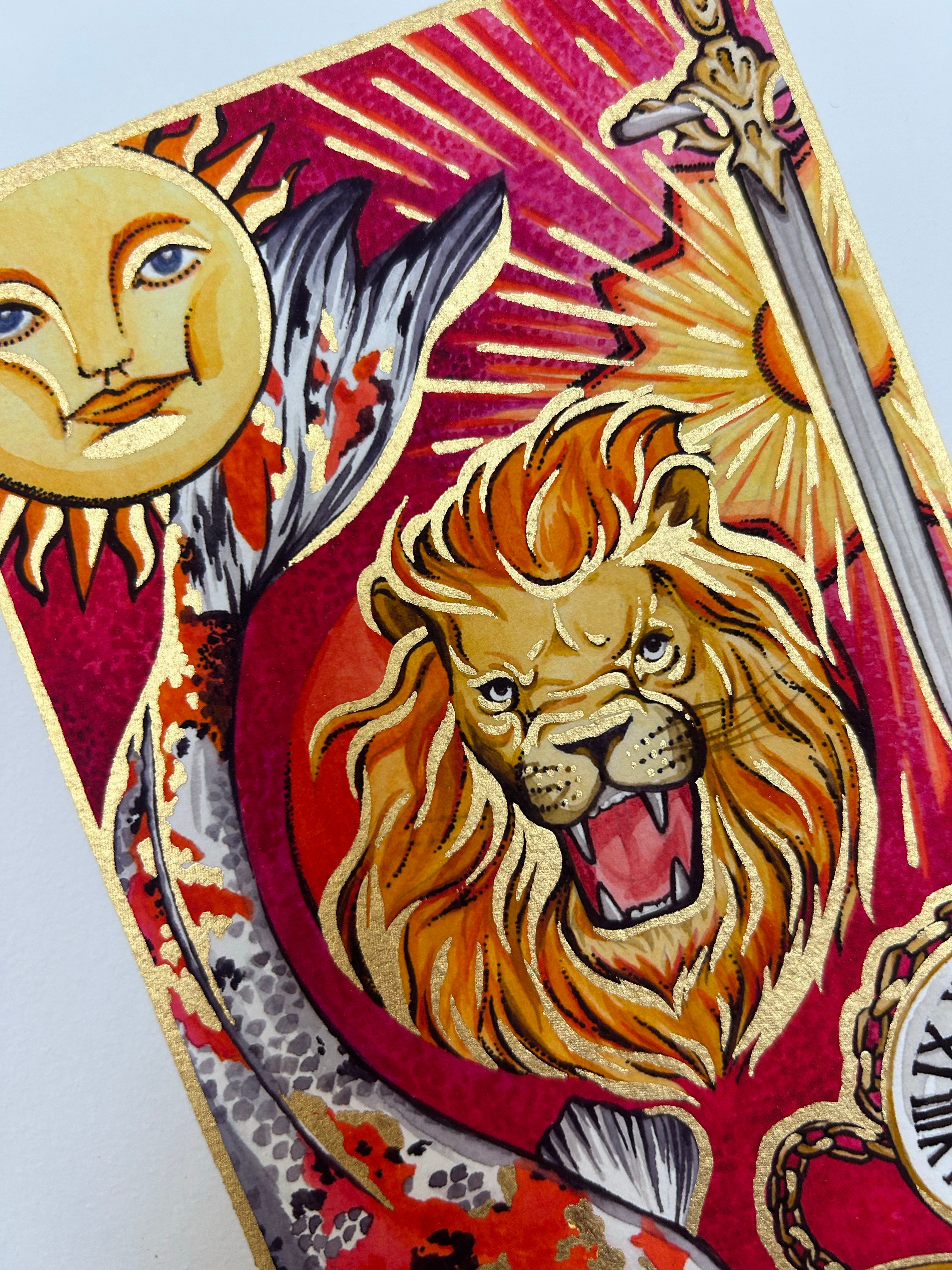 LEO Zodiac Tarot Artwork