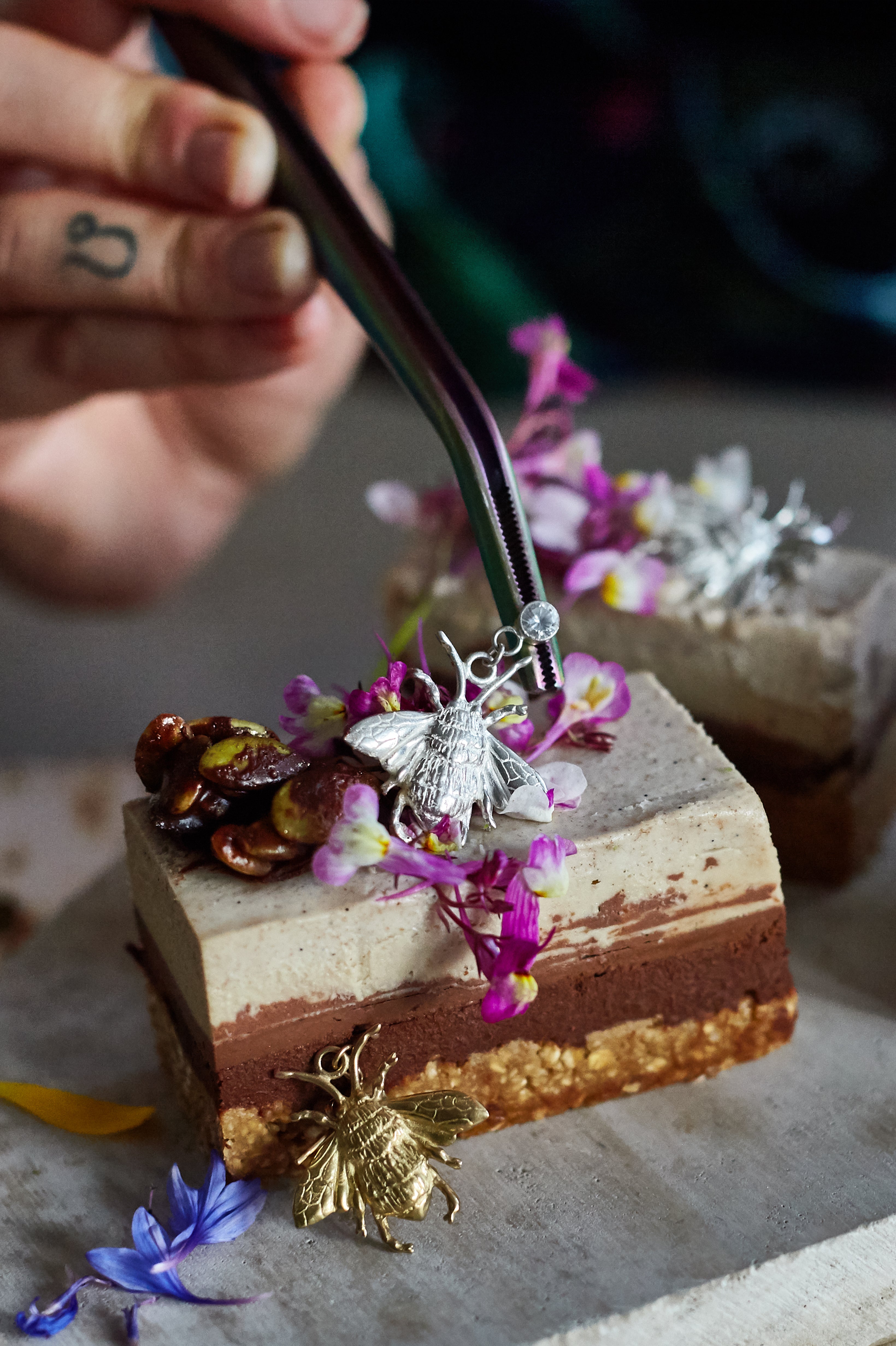 Gung Ho Signature Bee Studs in Silver