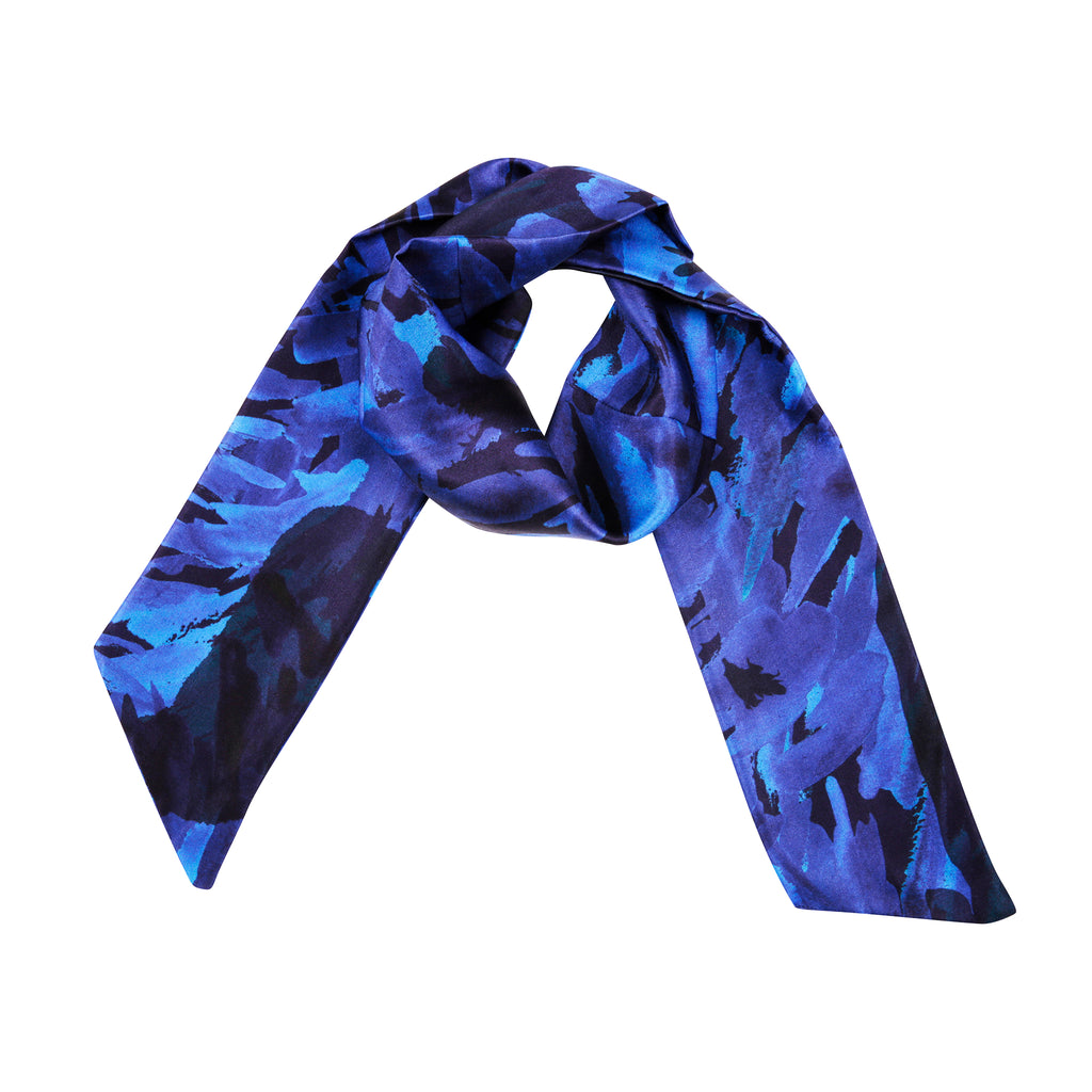 Water Neck Scarf in Blue